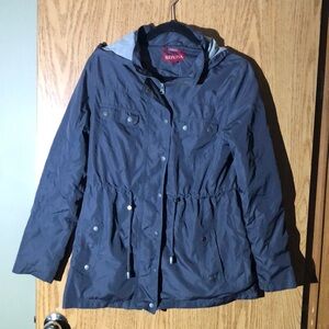 Women’s Merona Medium Grey/Blue rain or wind breaker jacket